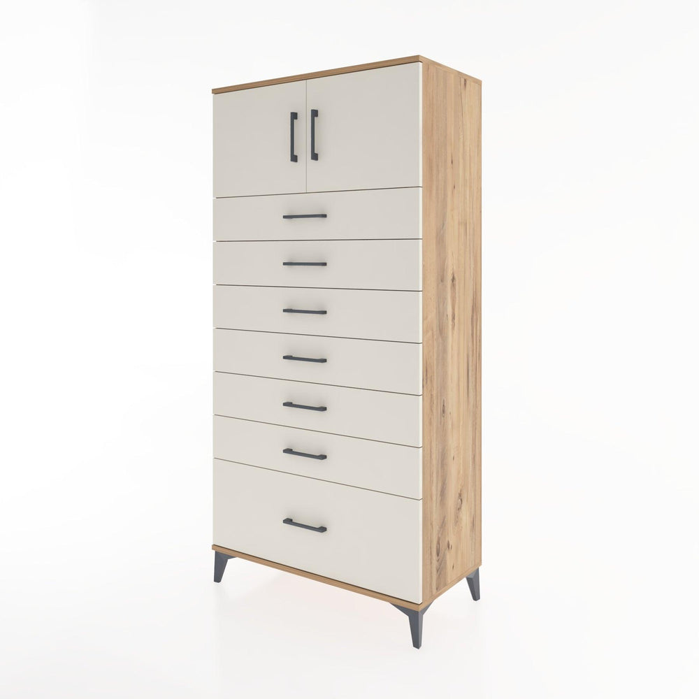 Woodntry Modular Cabinet Pine 88x44x170 cm with Doors and Drawers KC10-3