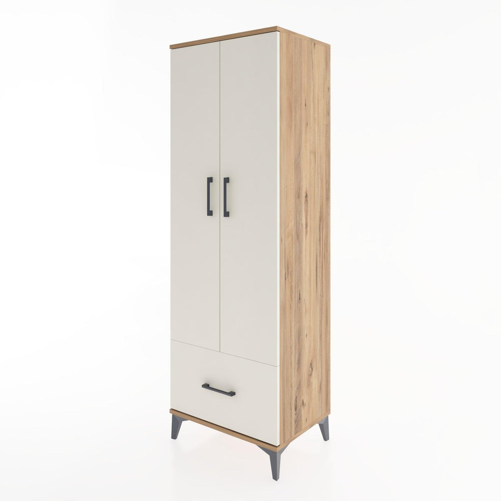 Woodntry Modüler Dolap Çam 60x44x170 cm Kapaklı ve Çekmeceli KC16-3