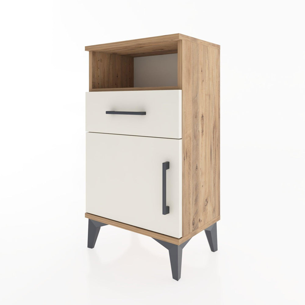 Woodntry Modüler Komodin Raf Çekmece Kapaklı 44x30x68 cm Çam - Woodntry