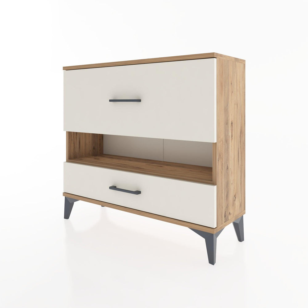 Woodntry Modüler Şifonyer İki Çekmeceli V10 88x30x68 cm Çam - Woodntry