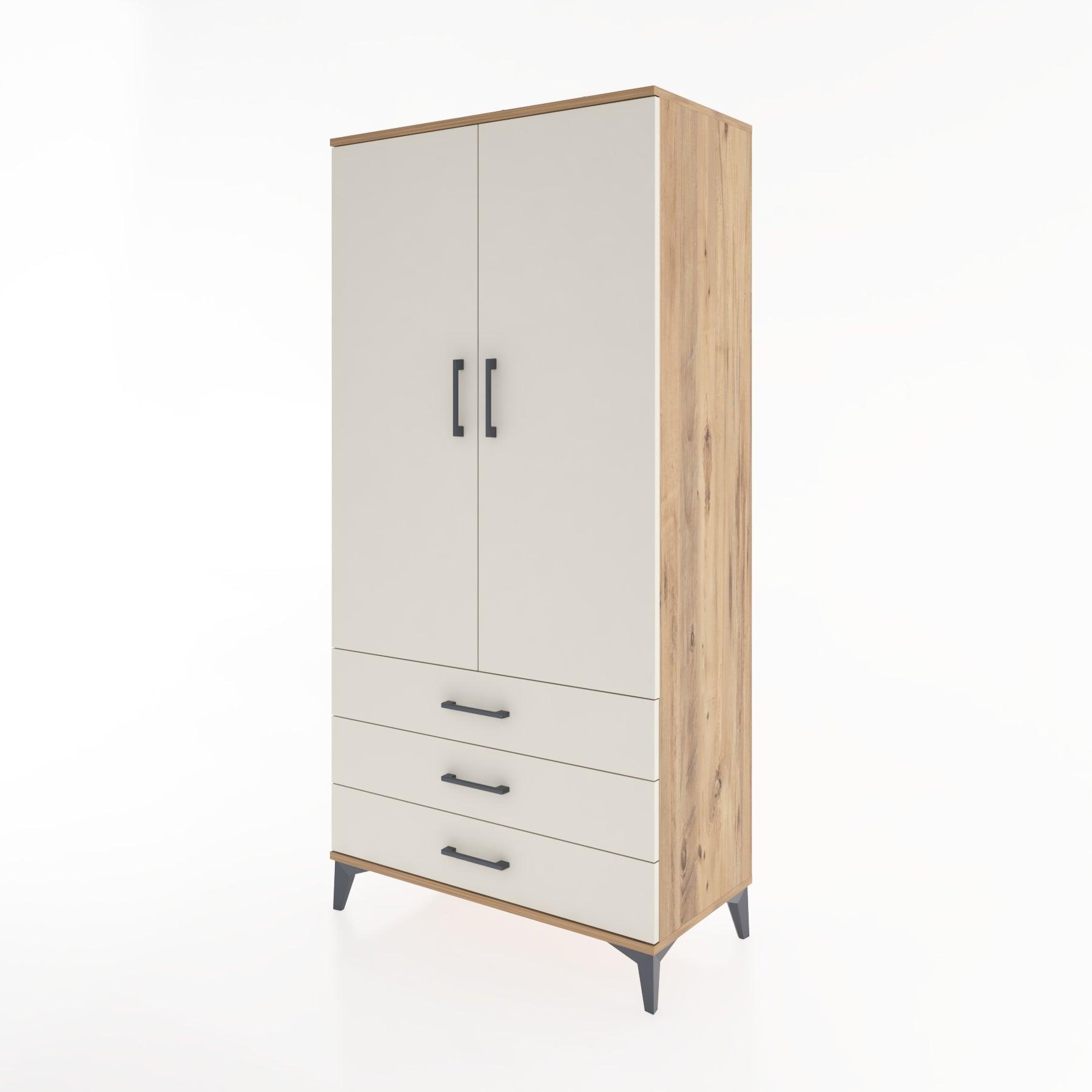 Woodntry Modular Cabinet Pine 88x44x170 cm with Doors and Drawers KC6-3