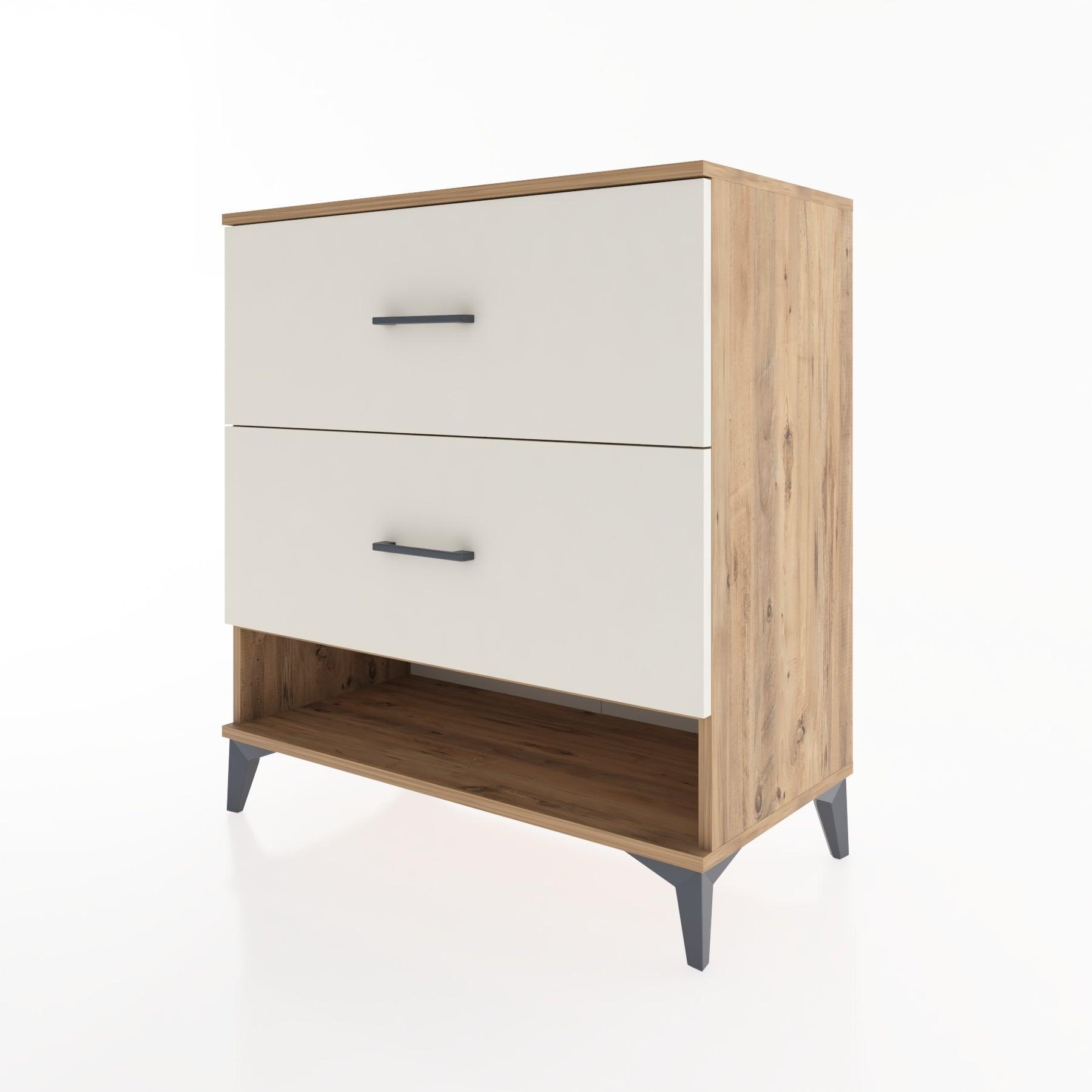 Woodntry Modüler Şifonyer Çam 88x44x84 cm Çekmeceli ve Raflı CR4-3