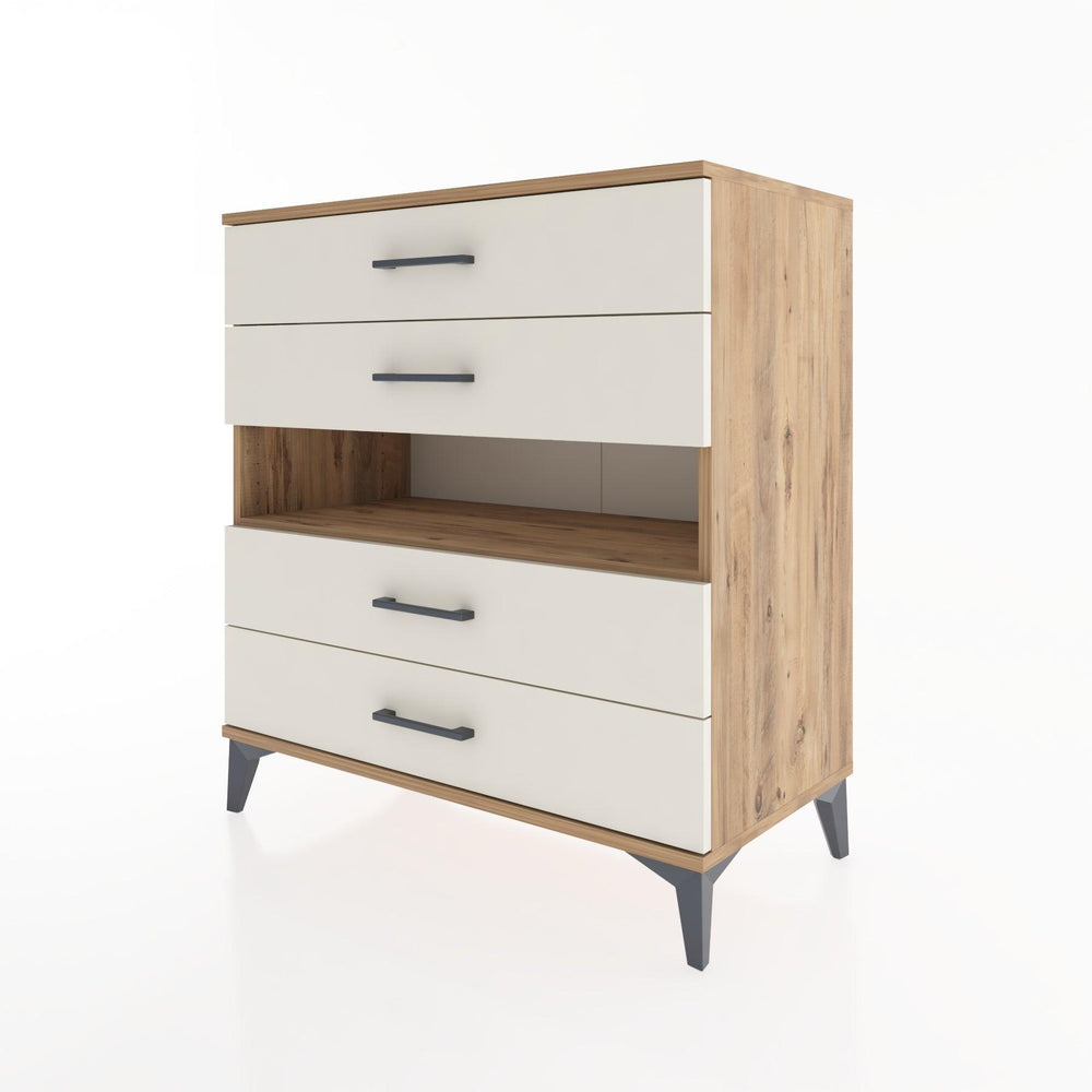 Woodntry Modular Dresser Pine 88x44x84 cm with Drawers and Shelves CR21-3