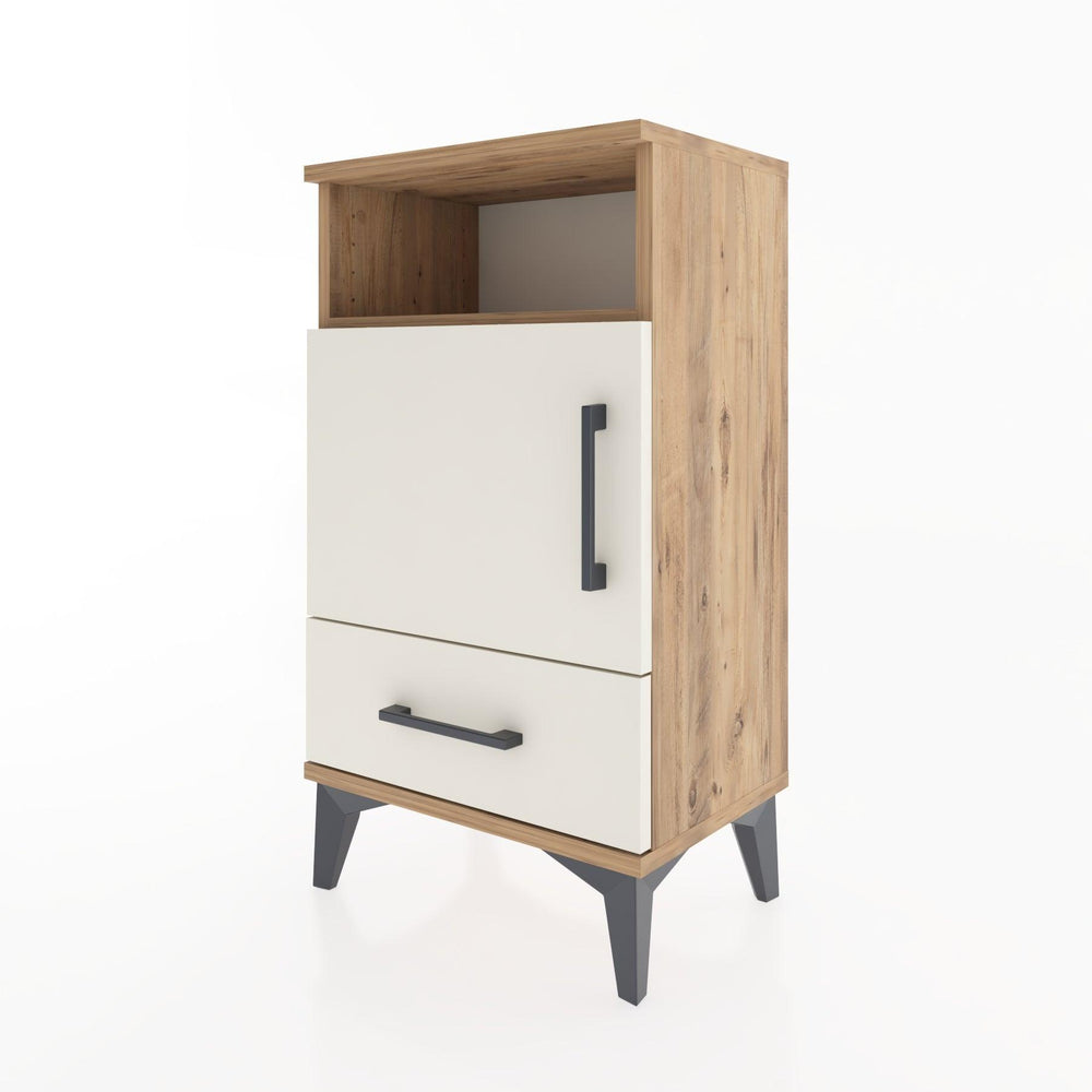 Woodntry Modüler Komodin Raf Kapak Çekmeceli 44x30x68 cm Çam - Woodntry