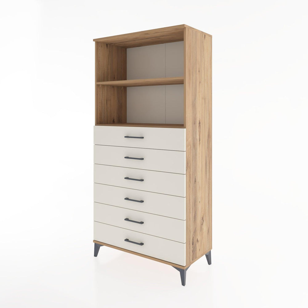 Woodntry Modular Cabinet Pine 88x44x170 cm with Drawers and Shelves CR34-3
