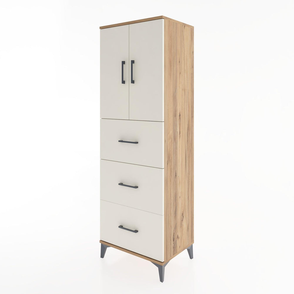 Woodntry Modular Cabinet Pine 60x44x170 cm with Doors and Drawers KC24-3