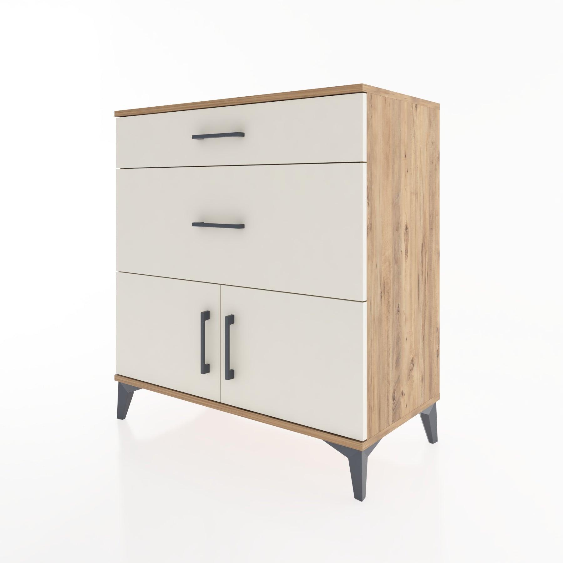 Woodntry Modular Dresser Pine 88x44x84 cm with Cover and Drawer KC115-3