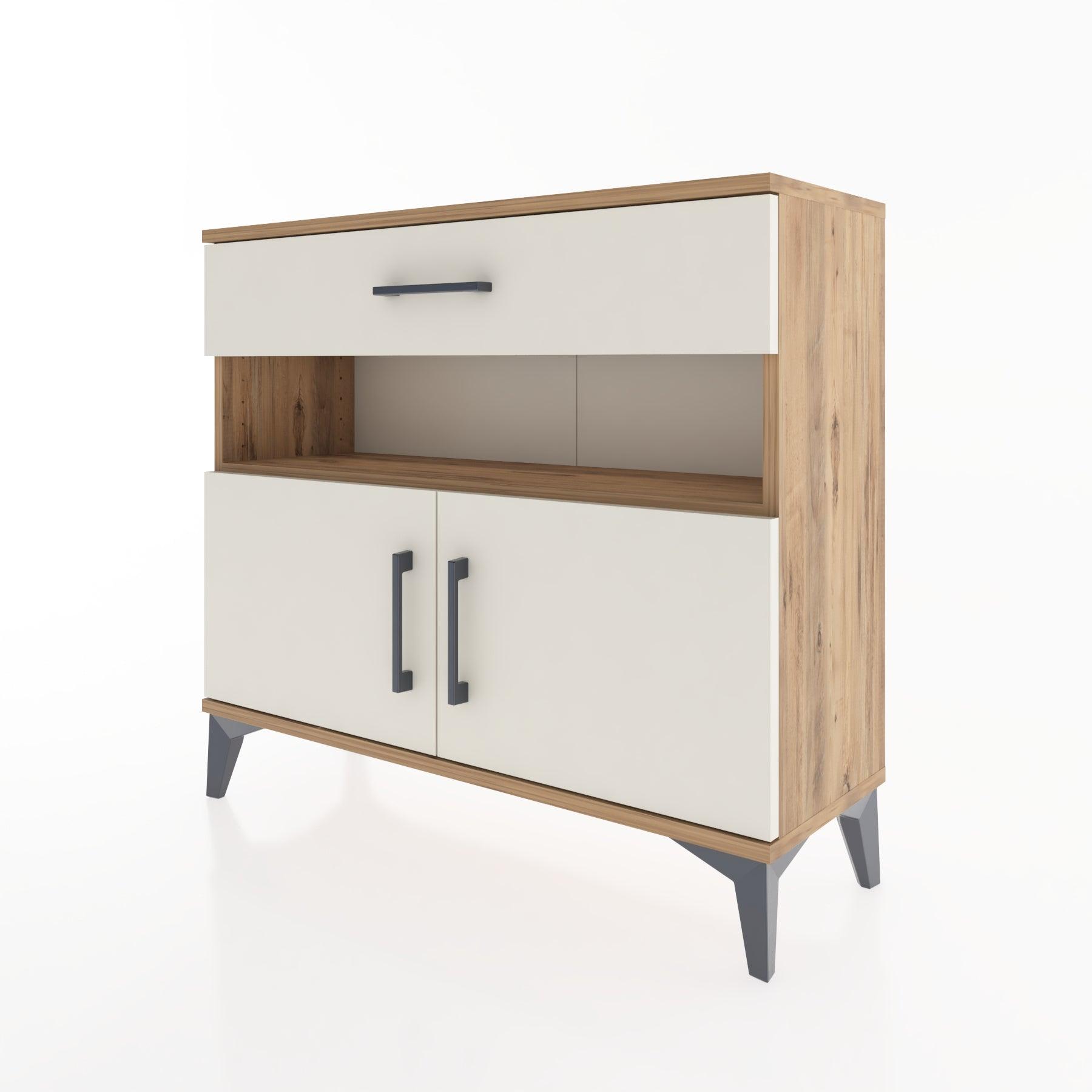 Woodntry Modüler Şifonyer Çekmece ve Kapaklı T1 88x30x94 cm Çam - Woodntry