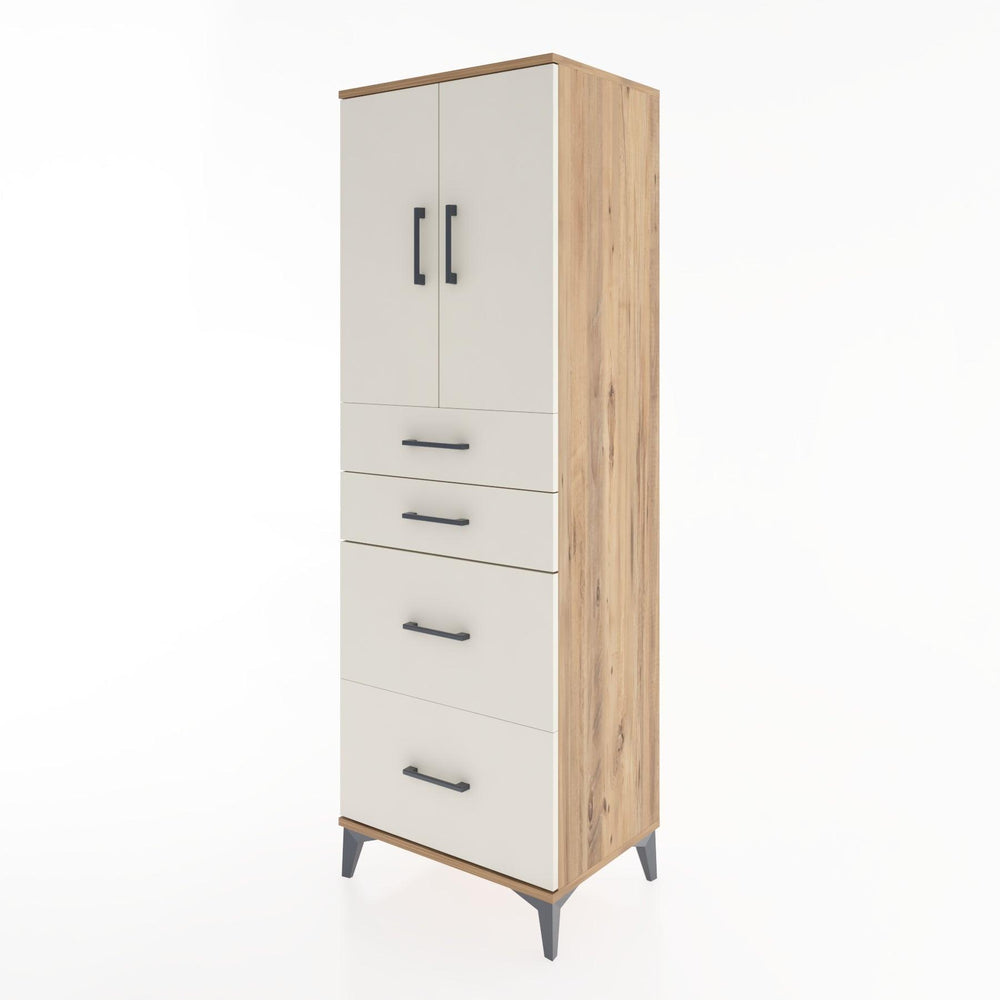 Woodntry Modular Cabinet Pine 60x44x170 cm with Doors and Drawers KC19-3