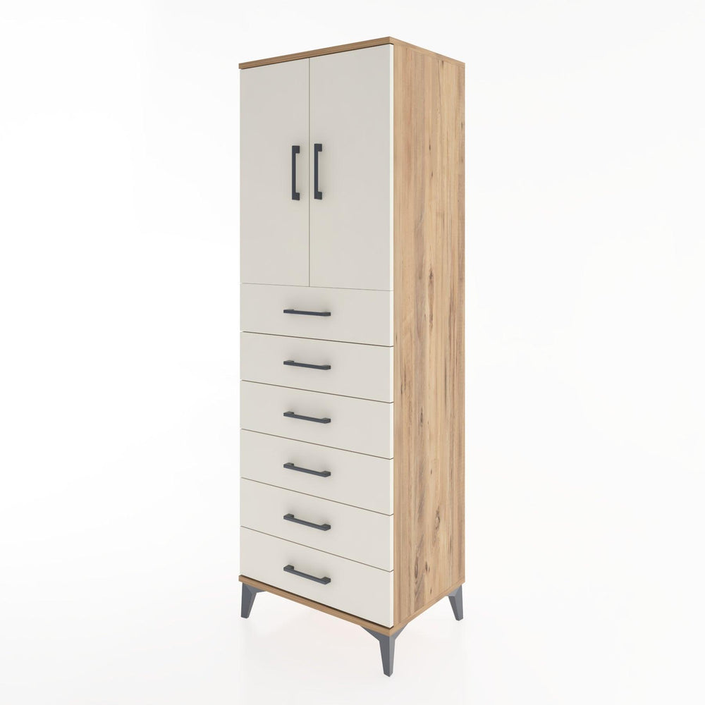 Woodntry Modular Cabinet Pine 60x44x170 cm with Doors and Drawers KC3-3