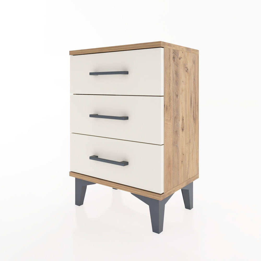 Woodntry Modüler Komodin Üç Çekmeceli 44x30x52 cm Çam - Woodntry
