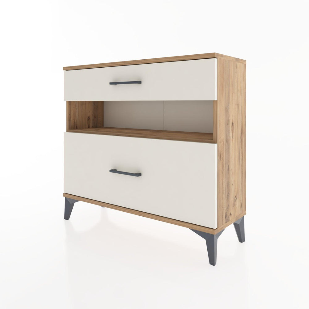 Woodntry Modüler Şifonyer İki Çekmeceli V9 88x30x68 cm Çam - Woodntry