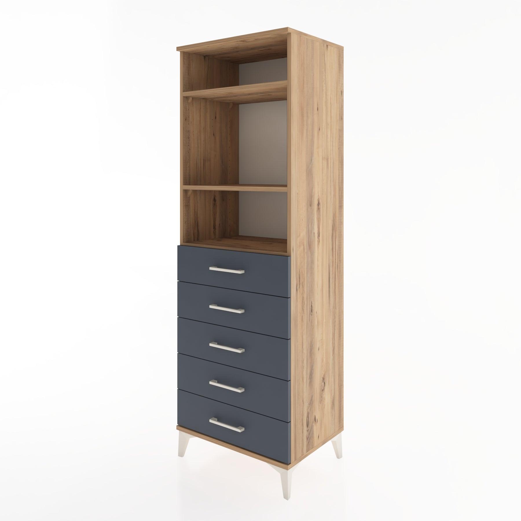 Woodntry Modular Cabinet Pine 60x44x170 cm with Drawers and Shelves CR35-3