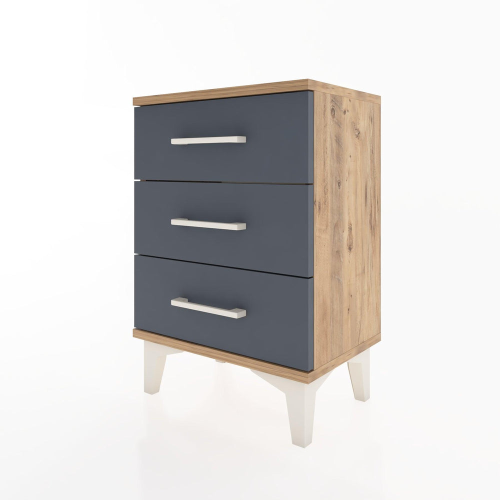 Woodntry Modüler Komodin Üç Çekmeceli 44x30x52 cm Çam - Woodntry