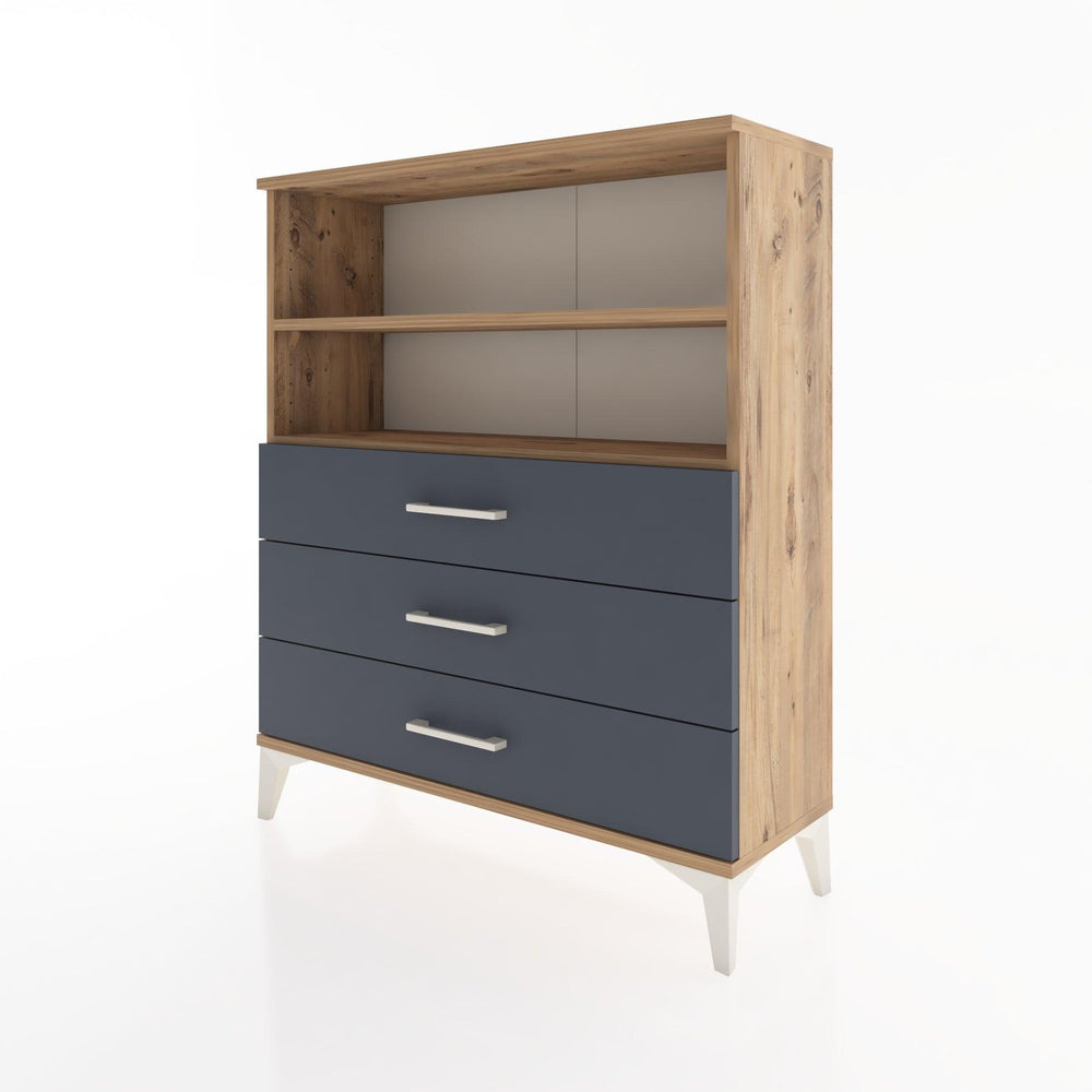 Woodntry Modüler Şifonyer Çam 88x30x94 cm Çekmeceli ve Raflı CR18-3