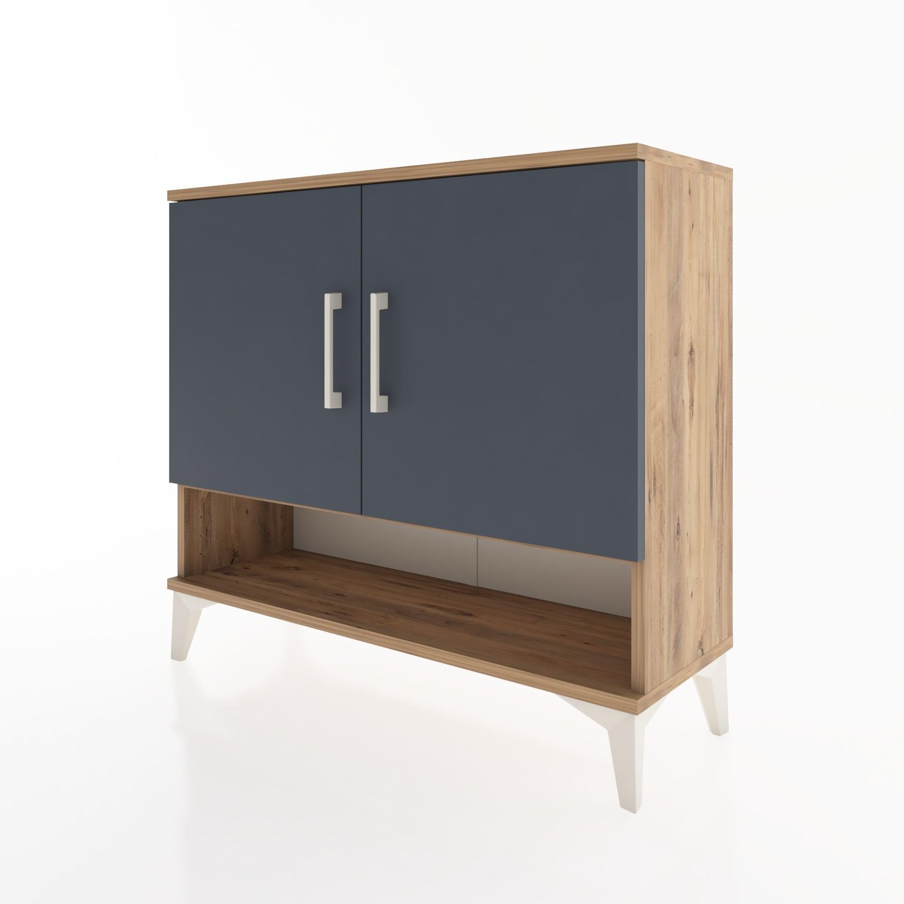 Woodntry Modüler Şifonyer İki Kapak ve Raflı V1 88x30x68 cm Çam - Woodntry
