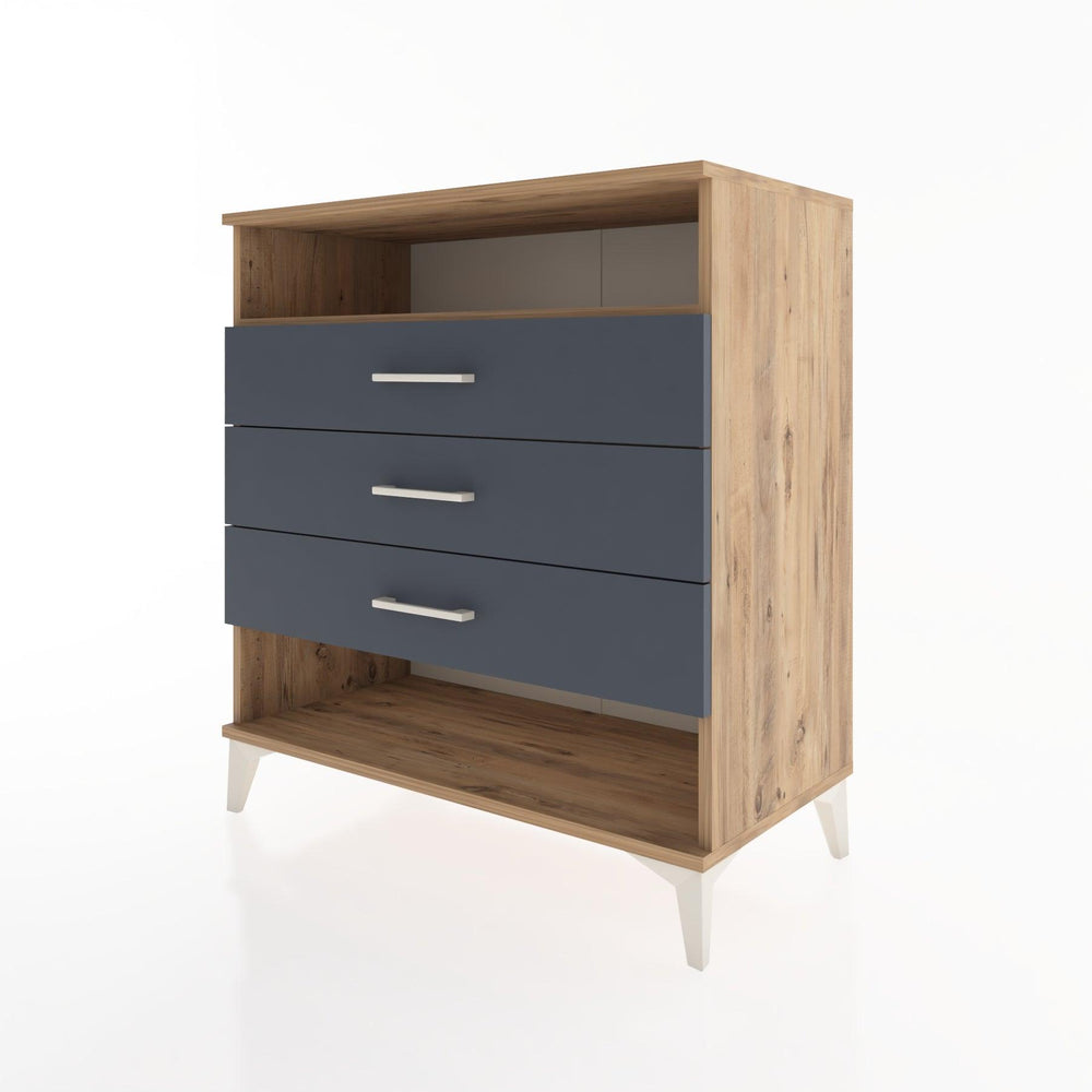 Woodntry Modüler Şifonyer Çam 88x44x84 cm Çekmeceli ve Raflı CR20-3