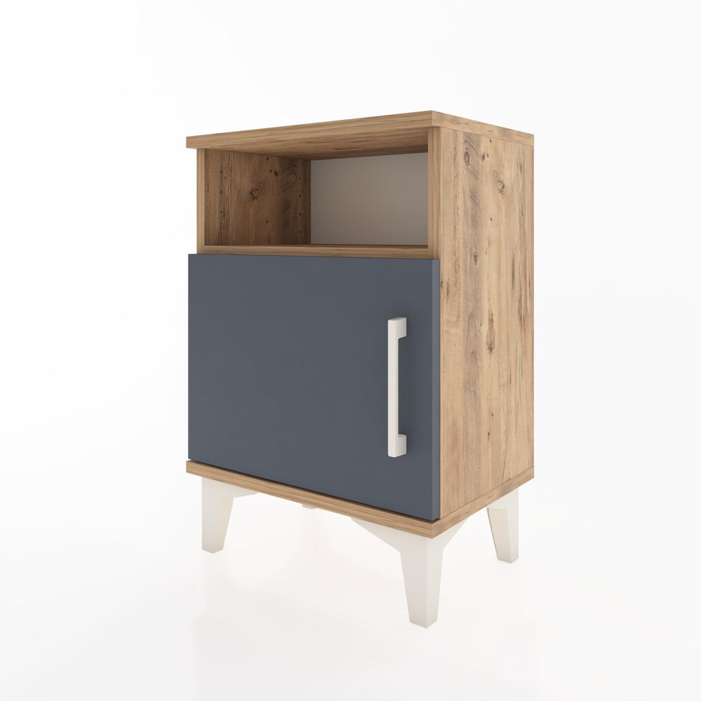 Woodntry Modüler Komodin Raf ve Tek Kapaklı 44x30x52 cm Çam - Woodntry