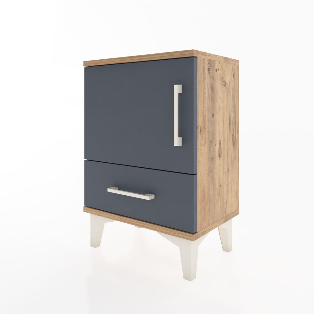 Woodntry Modüler Komodin Kapak ve Çekmeceli 44x30x52 cm Çam - Woodntry