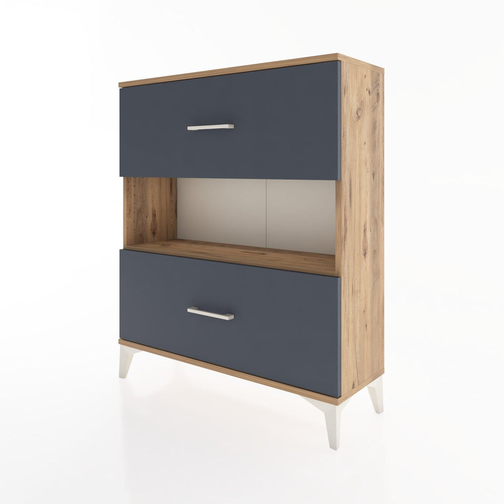 Woodntry Modüler Şifonyer Çam 88x30x94 cm Çekmeceli ve Raflı CR17-3