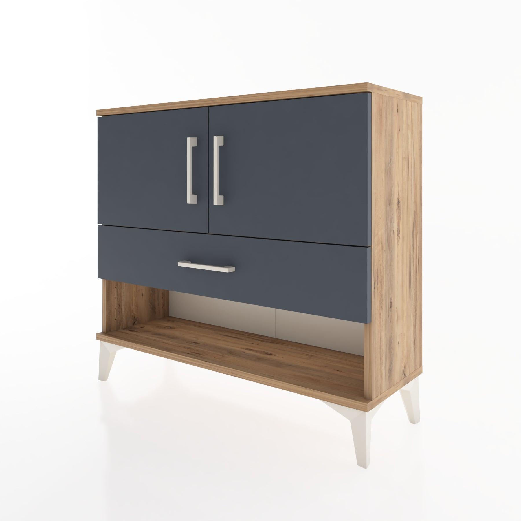 Woodntry Modüler Şifonyer Kapak ve Çekmeceli V4 88x30x68 cm Çam - Woodntry