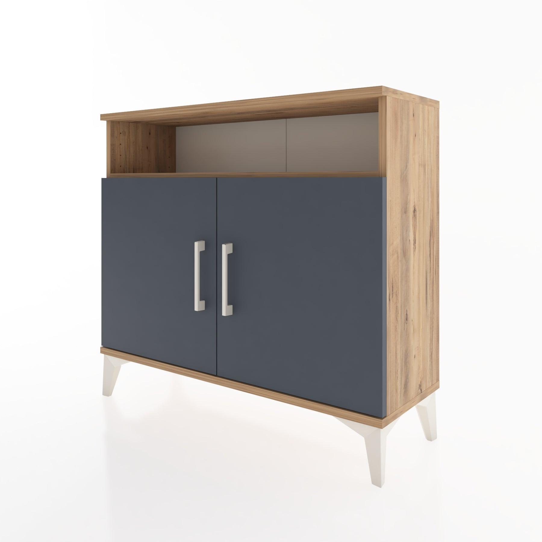 Woodntry Modüler Şifonyer Raf ve İki Kapaklı V1 88x30x68 cm Çam - Woodntry