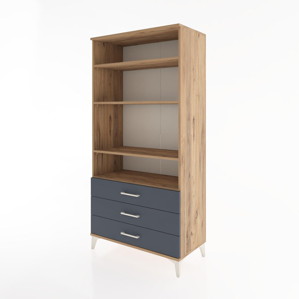 Woodntry Modüler Dolap Çam 88x44x170 cm Çekmeceli ve Raflı CR37-3