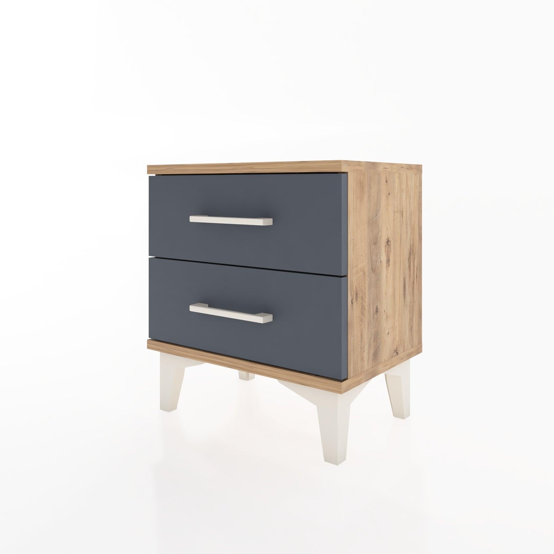 Woodntry Modüler Komodin İki Çekmeceli 44x30x36 cm Çam - Woodntry
