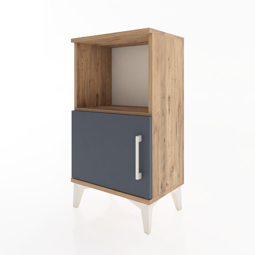 Woodntry Modüler Komodin Raf ve Tek Kapaklı V1 44x30x68 cm Çam - Woodntry