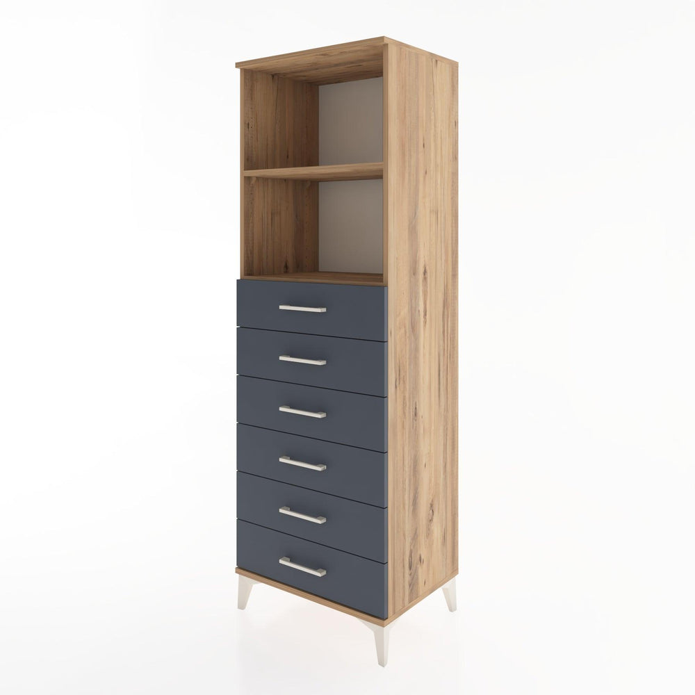 Woodntry Modular Cabinet Pine 60x44x170 cm with Drawers and Shelves CR34-3