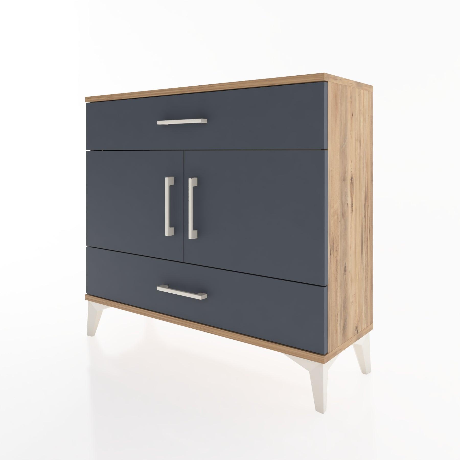 Woodntry Modüler Şifonyer Çekmece ve Kapaklı T2 88x30x94 cm Çam - Woodntry