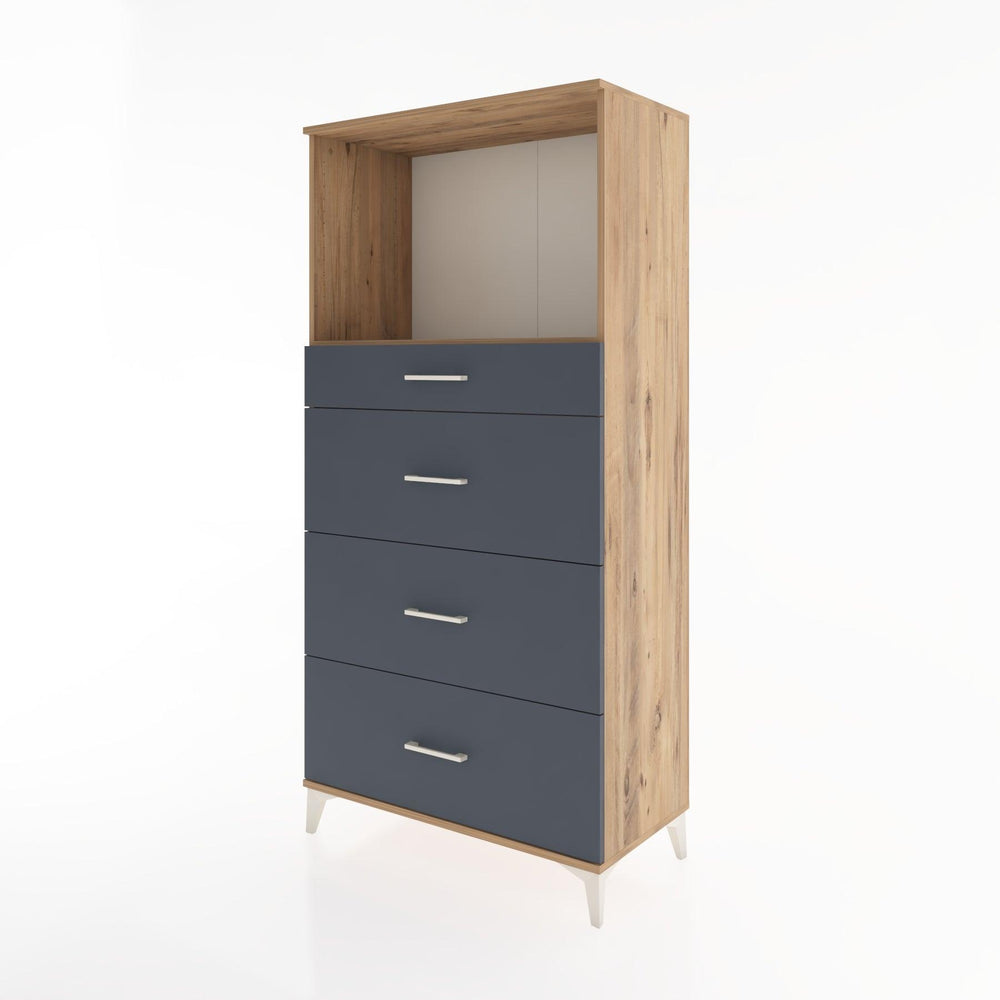 Woodntry Modular Cabinet Pine 88x44x170 cm with Drawers and Shelves CR51-3