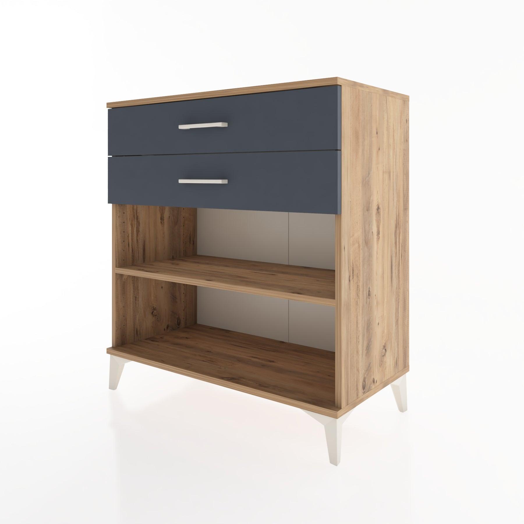 Woodntry Modüler Şifonyer Çam 88x44x84 cm Çekmeceli ve Raflı CR14-3