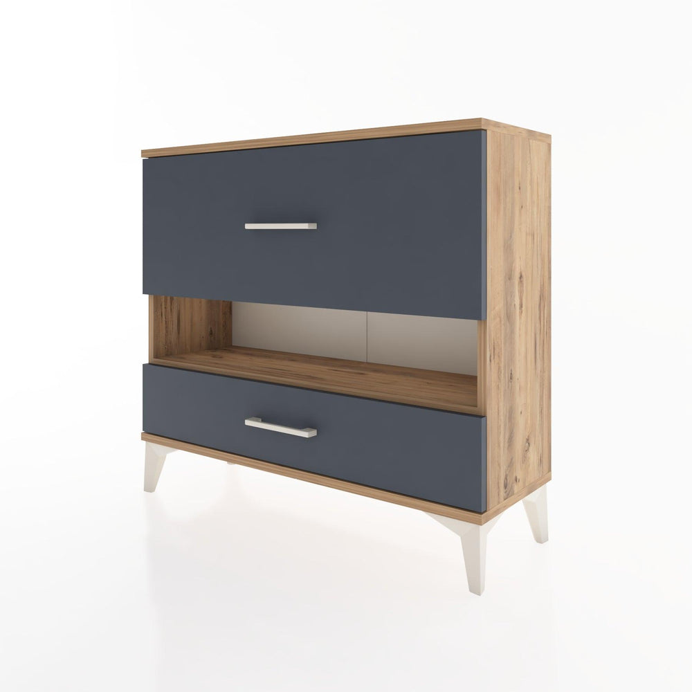 Woodntry Modüler Şifonyer İki Çekmeceli V10 88x30x68 cm Çam - Woodntry