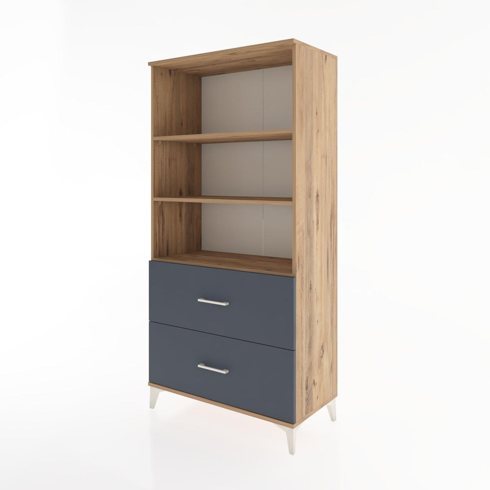 Woodntry Modüler Dolap Çam 88x44x170 cm Çekmeceli ve Raflı CR49-3