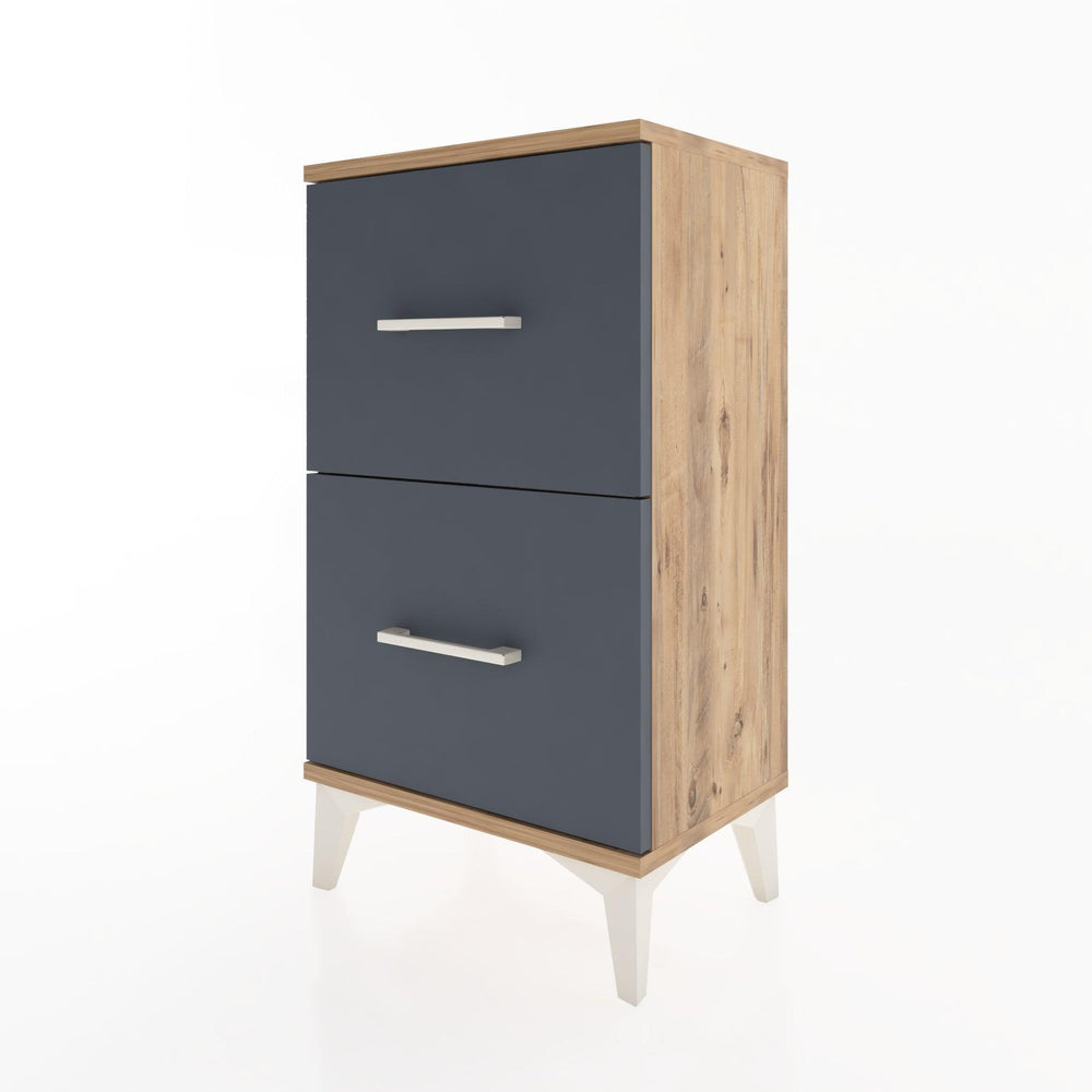 Woodntry Modüler Komodin İki Çekmeceli 44x30x68 cm Çam - Woodntry
