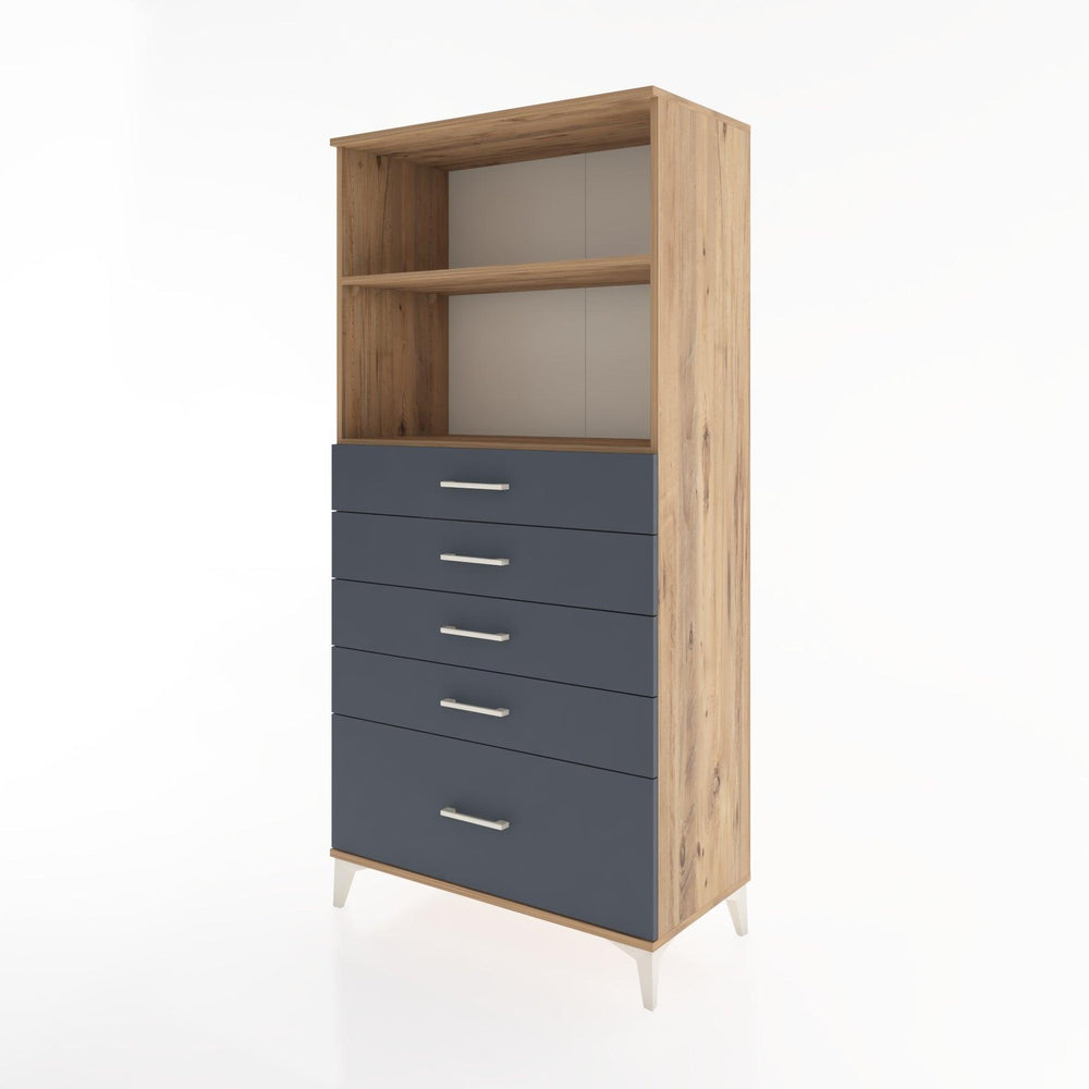 Woodntry Modular Cabinet Pine 88x44x170 cm with Drawers and Shelves CR40-3