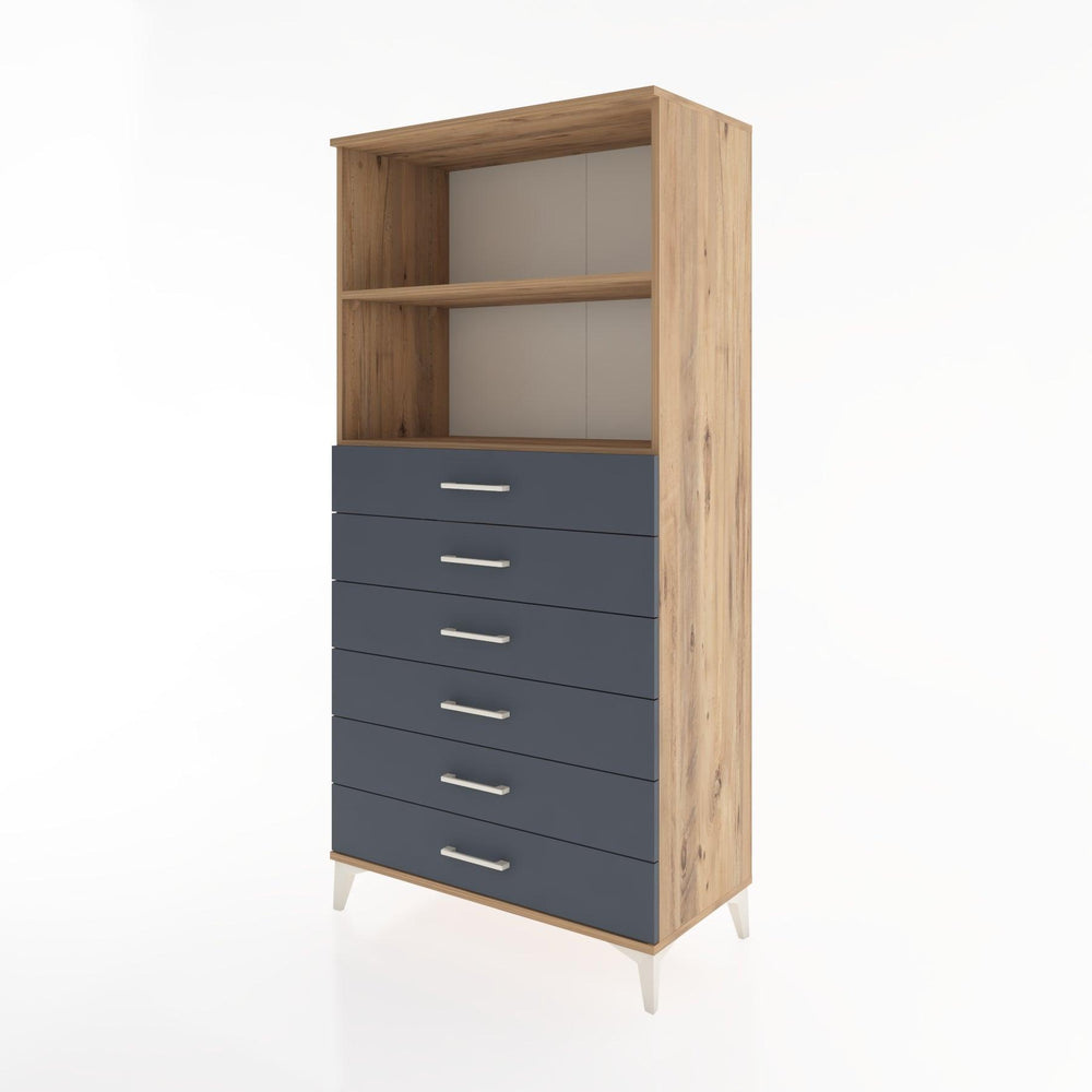 Woodntry Modular Cabinet Pine 88x44x170 cm with Drawers and Shelves CR34-3