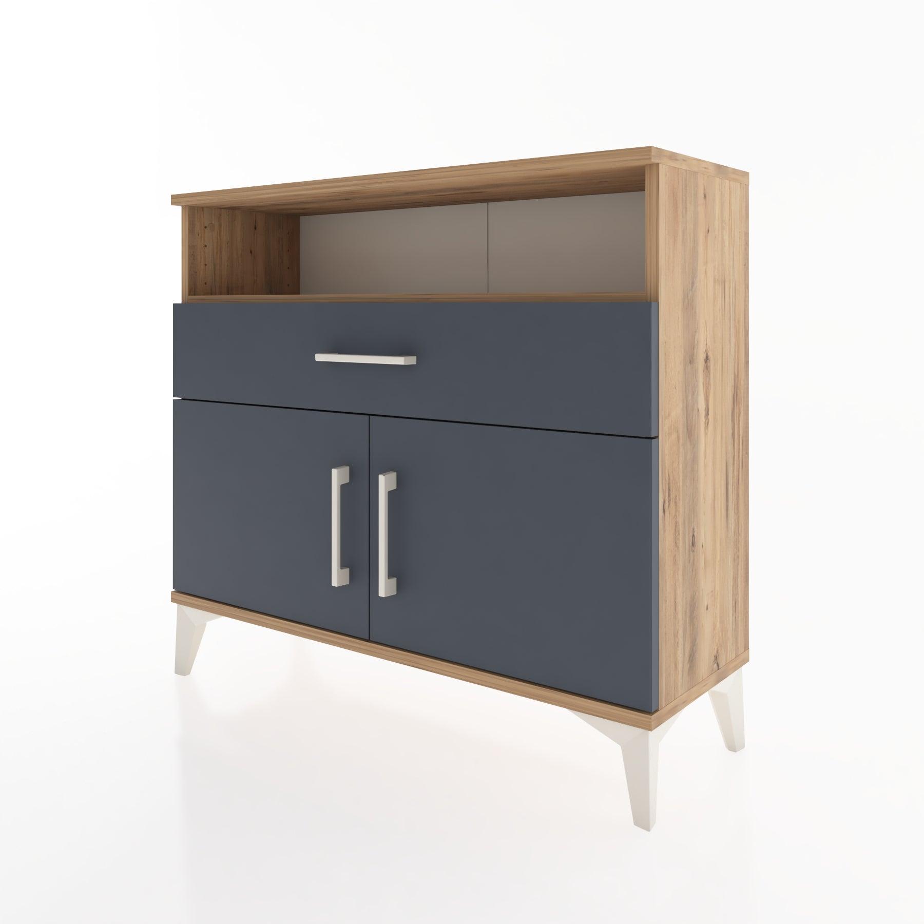Woodntry Modüler Şifonyer Kapak Raf Çekmeceli 88x30x68 cm Çam - Woodntry