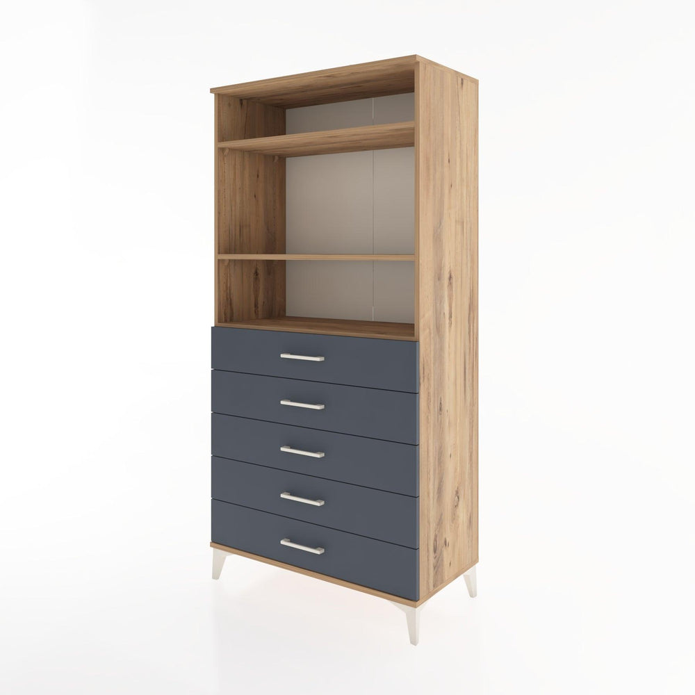 Woodntry Modular Cabinet Pine 88x44x170 cm with Drawers and Shelves CR35-3