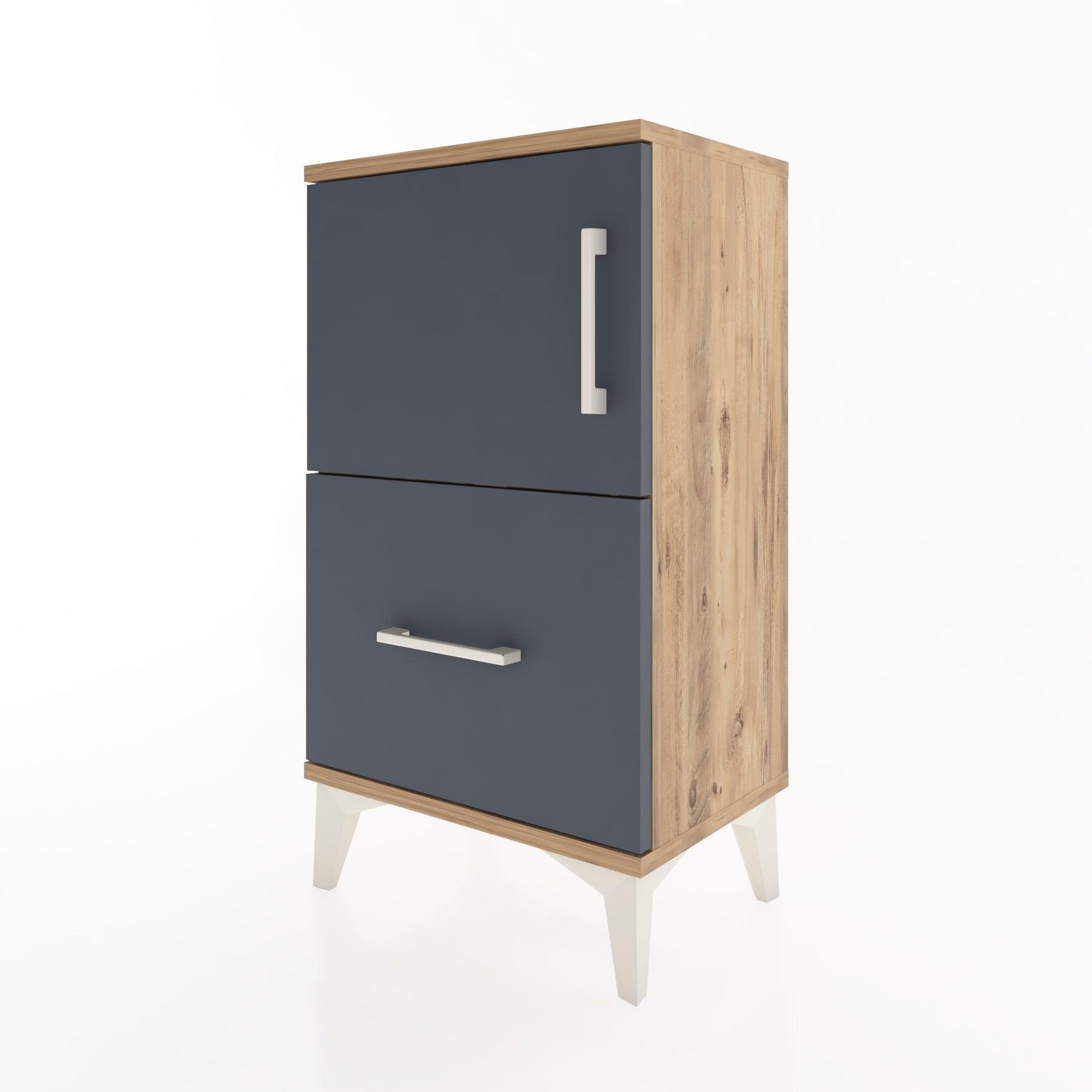 Woodntry Modüler Komodin Çekmece ve Kapaklı V2 44x30x68 cm Çam - Woodntry