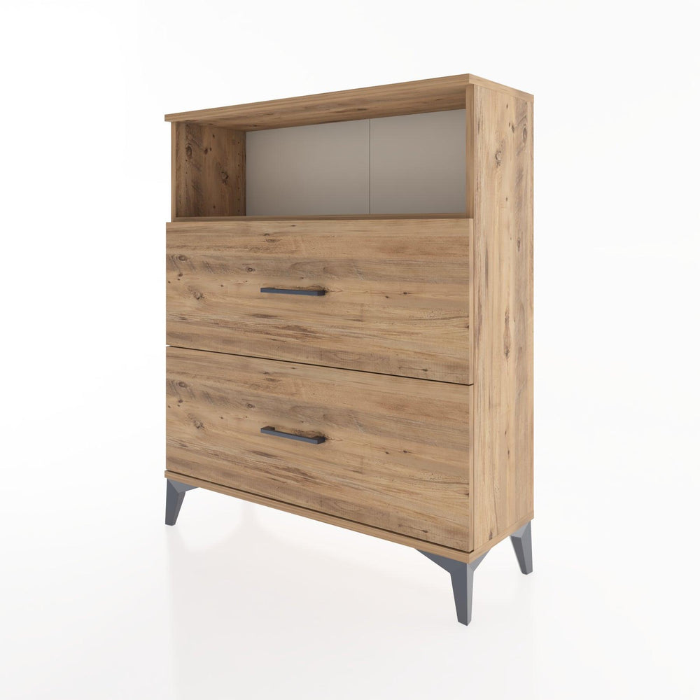 Woodntry Modular Dresser Pine 88x30x94 cm with Drawers and Shelves CR16-3
