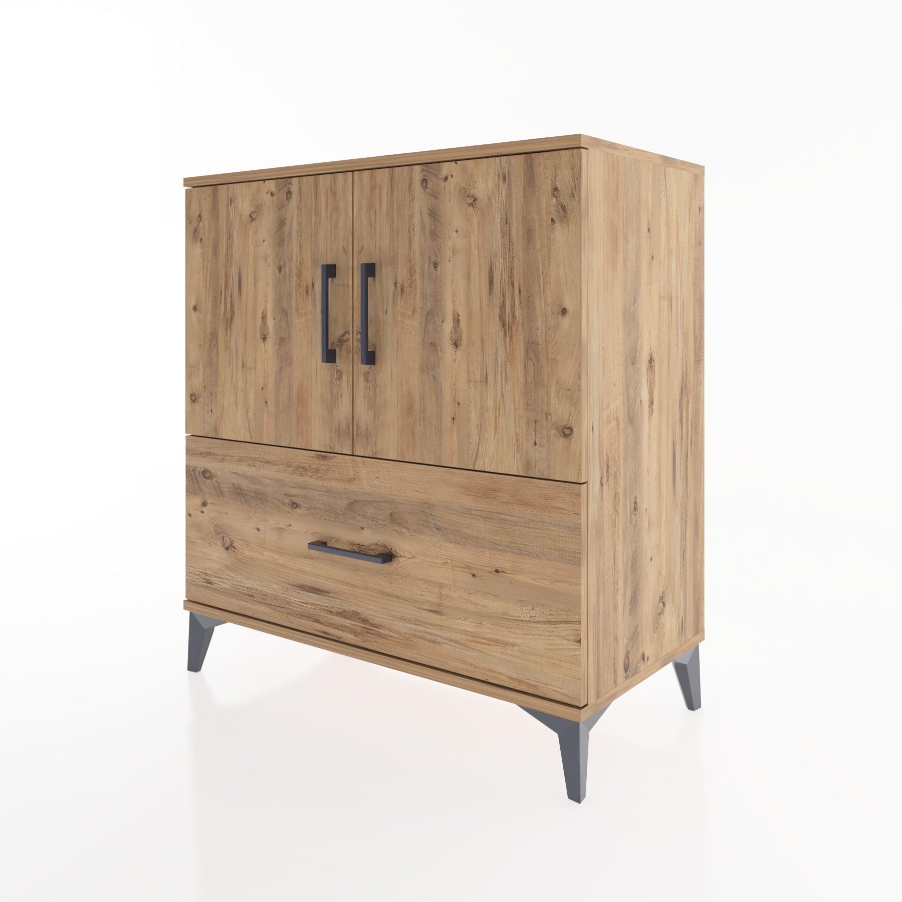 Woodntry Modular Dresser Pine 88x44x84 cm with Cover and Drawer KC46-3