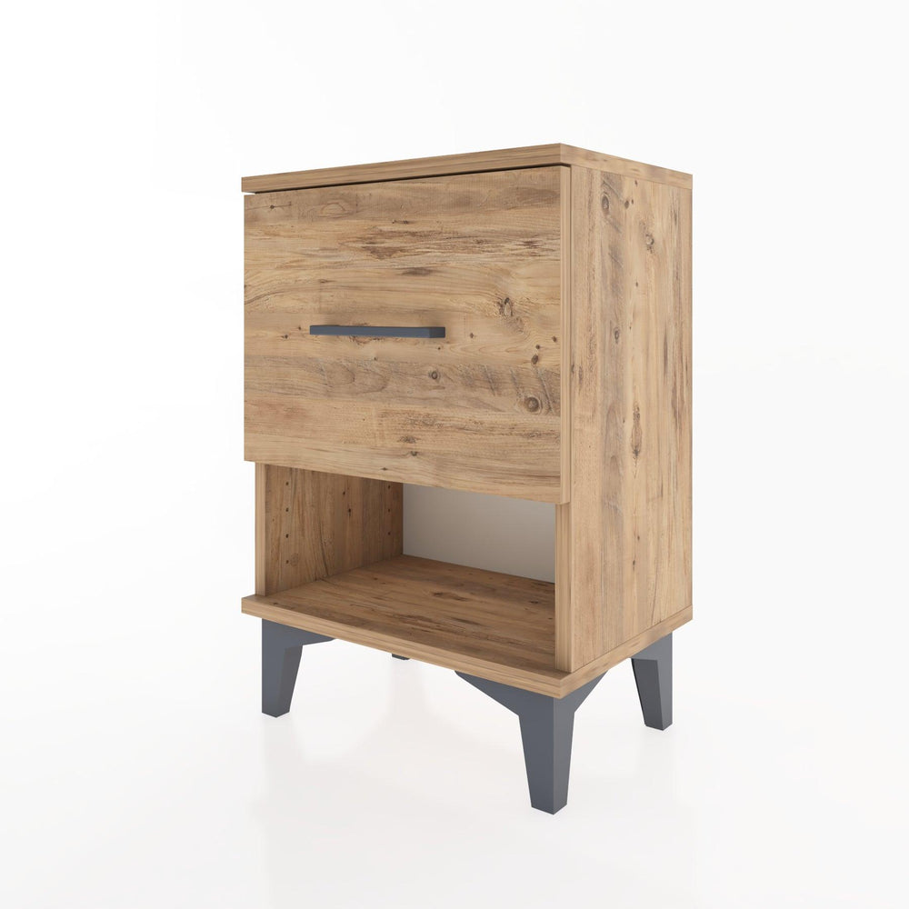 Woodntry Modüler Komodin Tek Çekmece ve Raflı 44x30x52 cm Çam - Woodntry