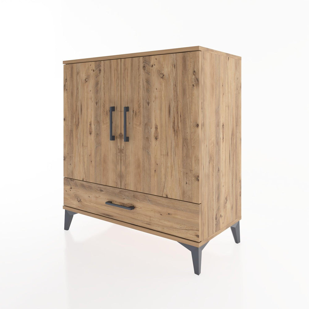 Woodntry Modüler Şifonyer Çam 88x44x84 cm Kapaklı ve Çekmeceli KC70-3