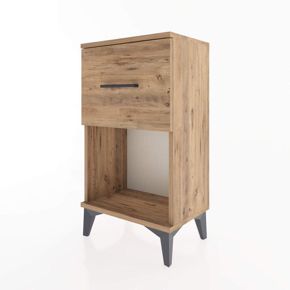 Woodntry Modüler Komodin Tek Çekmece ve Raflı V1 44x30x68 cm Çam - Woodntry