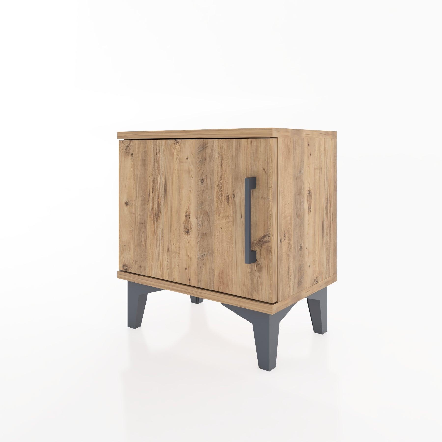 Woodntry Modüler Komodin Tek Kapaklı 44x30x36 cm Çam - Woodntry