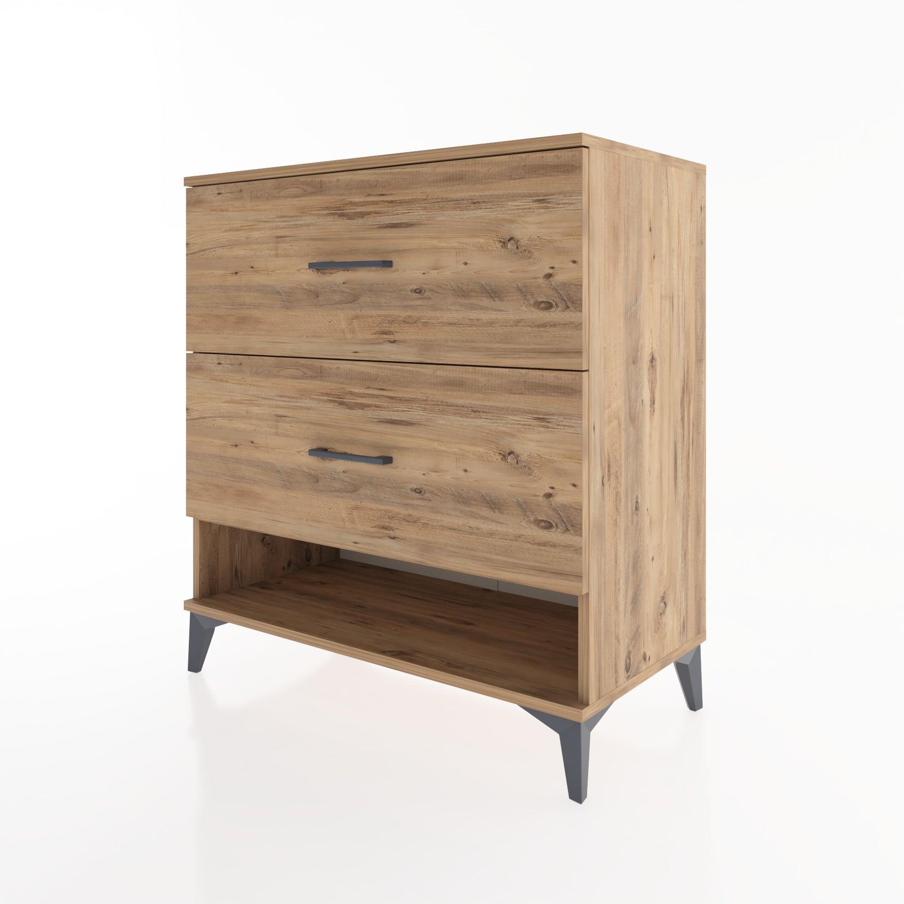 Woodntry Modüler Şifonyer Çam 88x44x84 cm Çekmeceli ve Raflı CR4-3