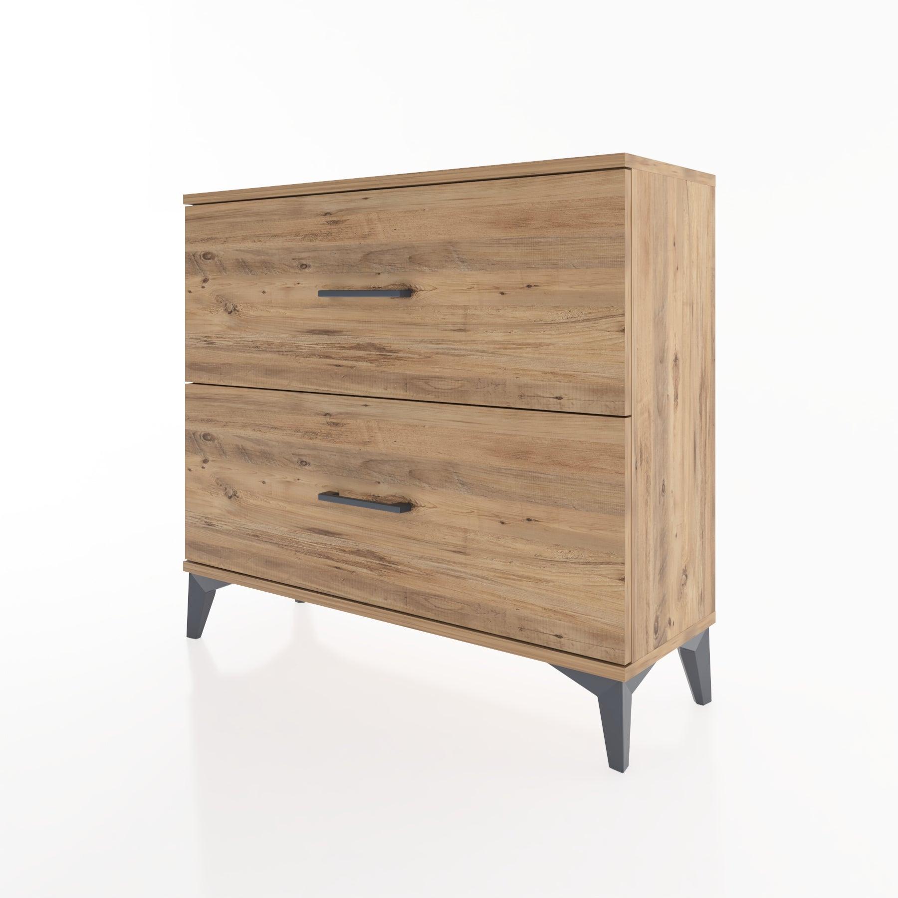 Woodntry Modüler Şifonyer İki Çekmeceli V4 88x30x68 cm Çam - Woodntry