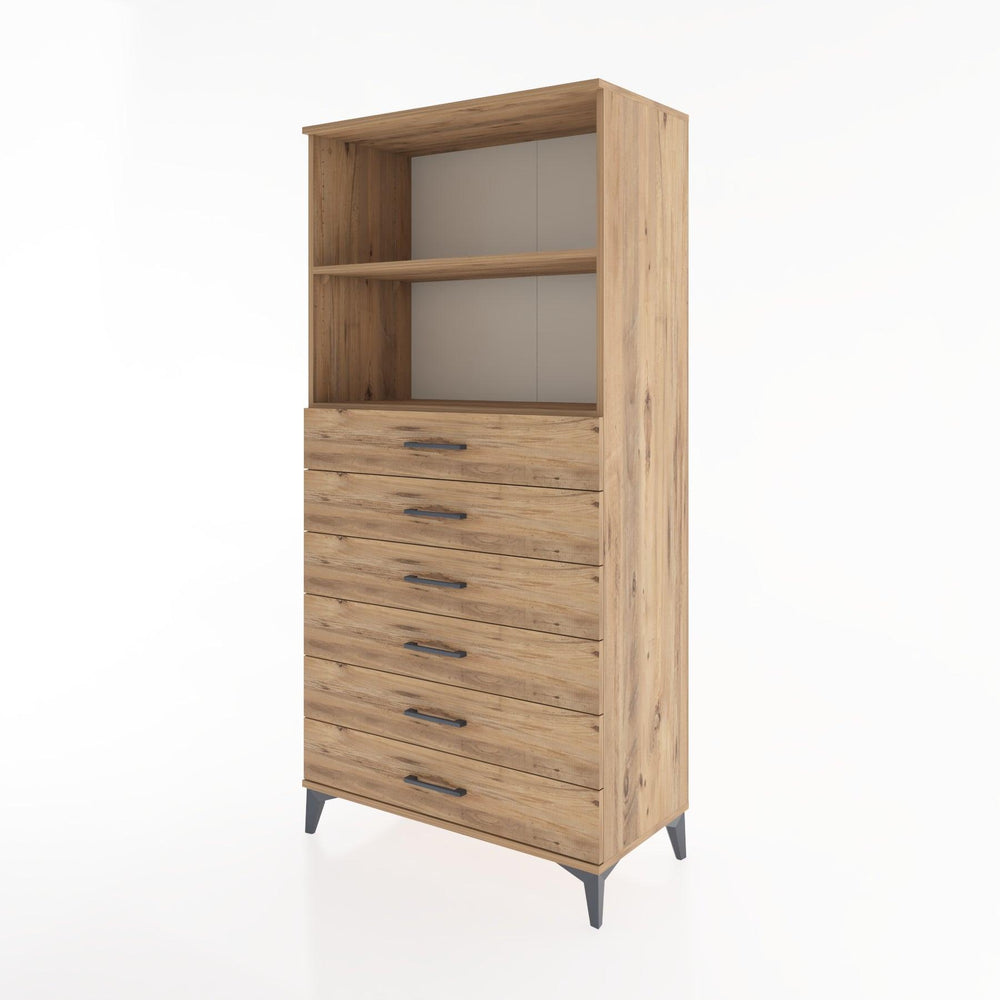Woodntry Modular Cabinet Pine 88x44x170 cm with Drawers and Shelves CR34-3